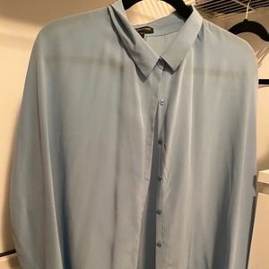 Blue button down